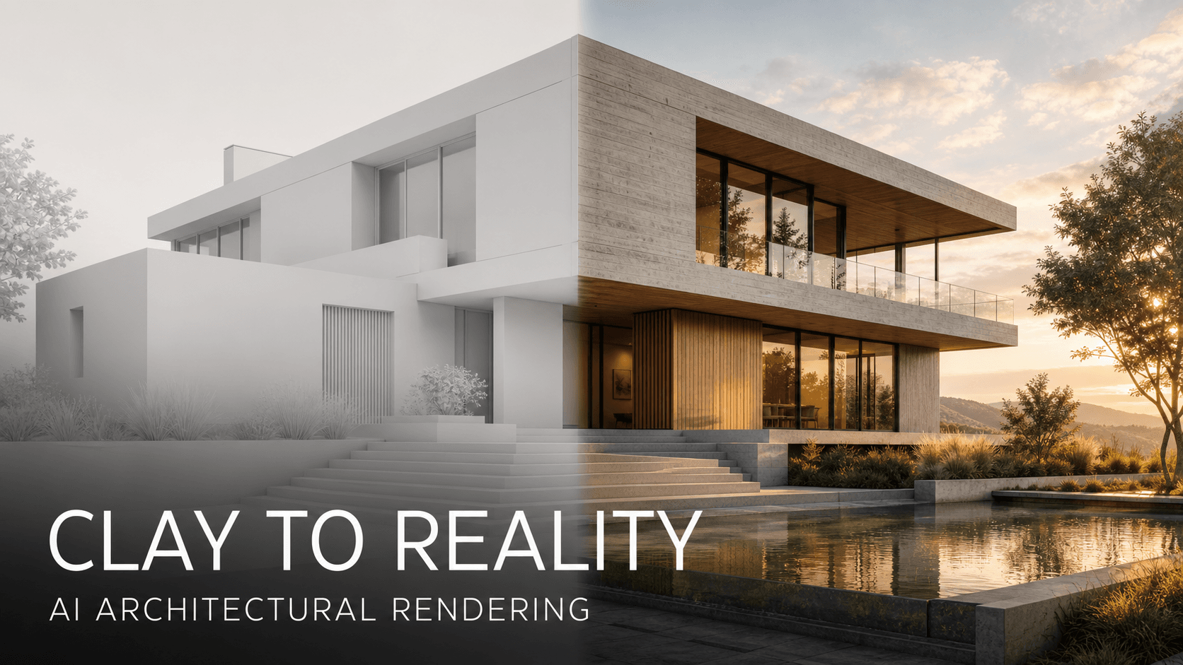 clay render to photorealistic AI prompt